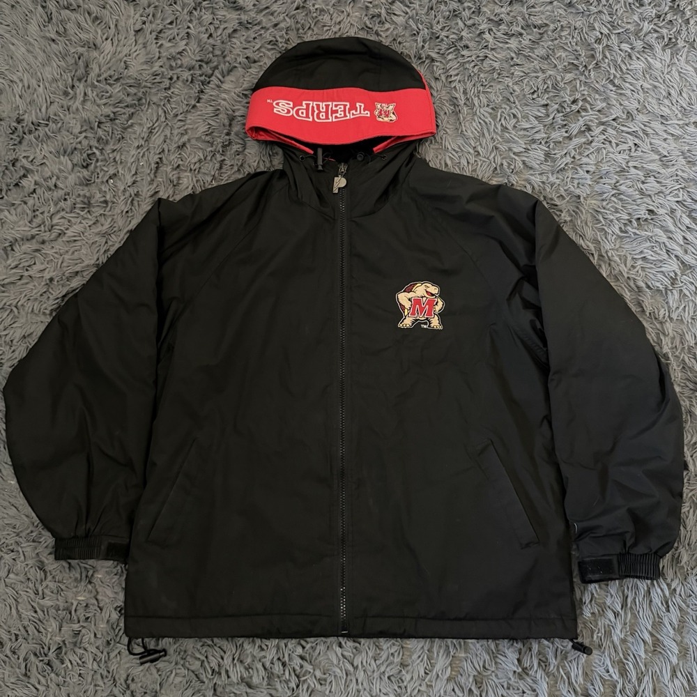 Vintage Pro Player Maryland Terrapins Jacket Size Large Made In USA College NCAA